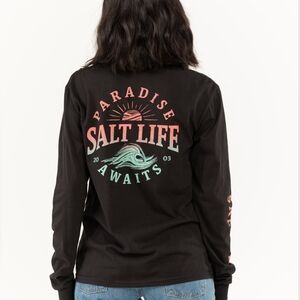 WOMENS SALT LIFE AWAITING PARADISE DAY LONG SLEEVE TEE
